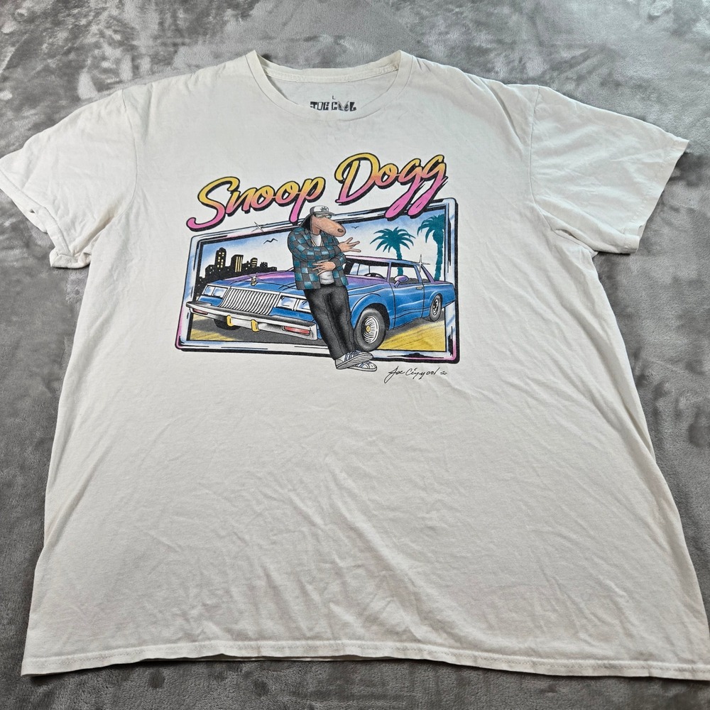 Joe Cool Snoop Dogg T‎ Shirt Men's Size L Tha Dogg Collection Graphic Tee